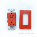 South America GFCI Orange Color GFCI receptacle outlet